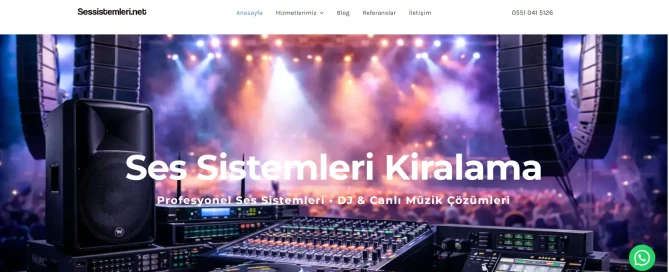 ses sistemi kiralama web sitesi